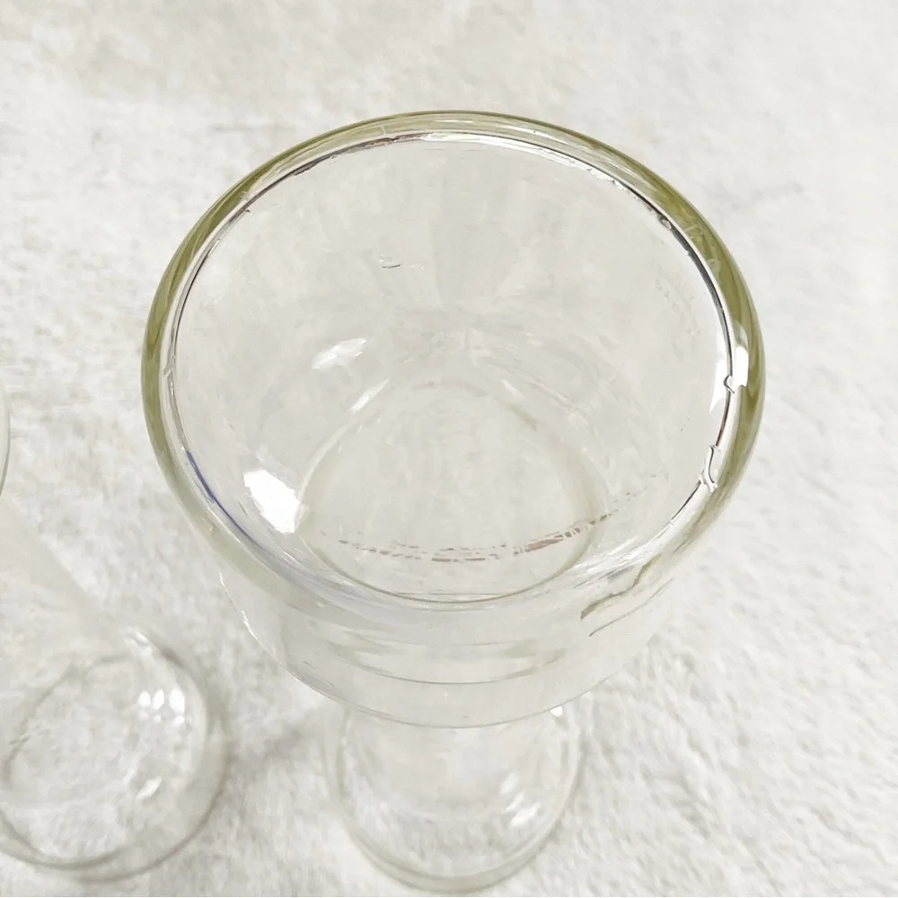 Vintage Pyrex Corning Un-Candle Pair 9” Glass Vases MCM 1970s Decor